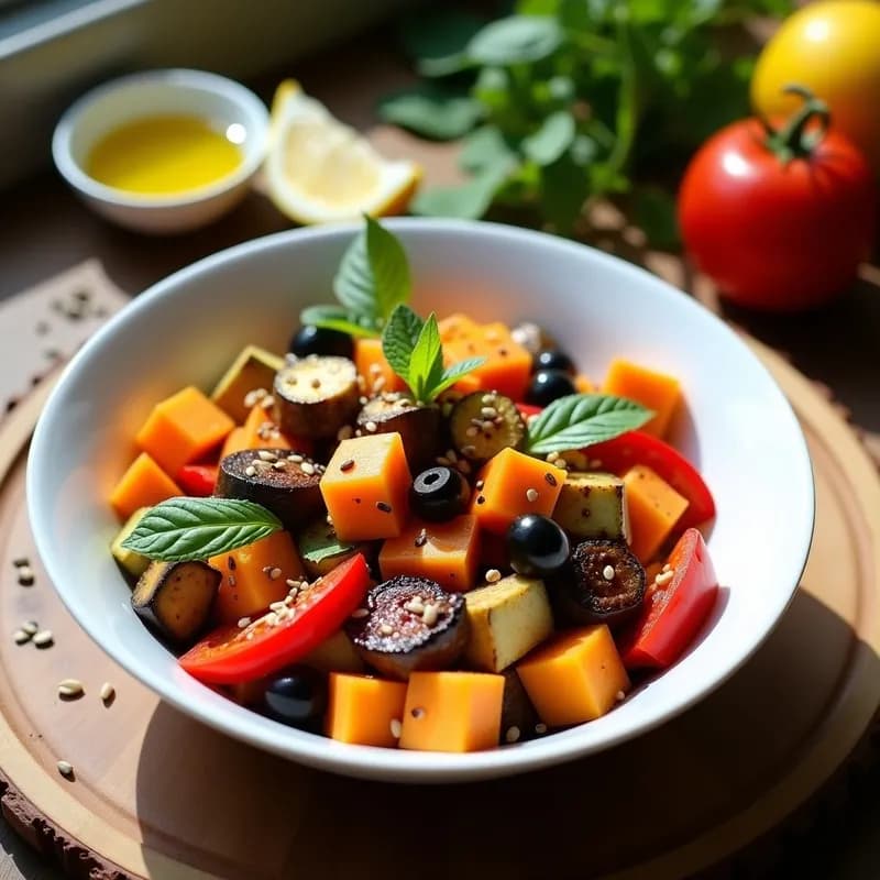 Ensalada Moruna con Papaya y Verduras Ahumadas: Receta Fresca y Exótica en 20 Minutos