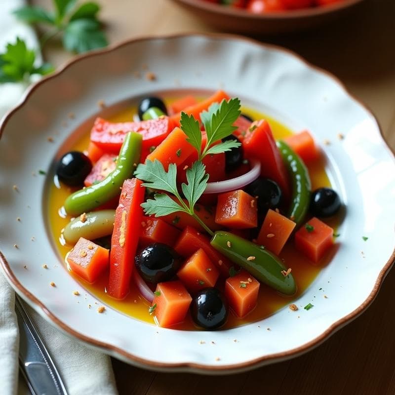 Ensalada Moruna con Pimientos y Azafrán: Receta Tradicional Andaluza en 20 Minutos