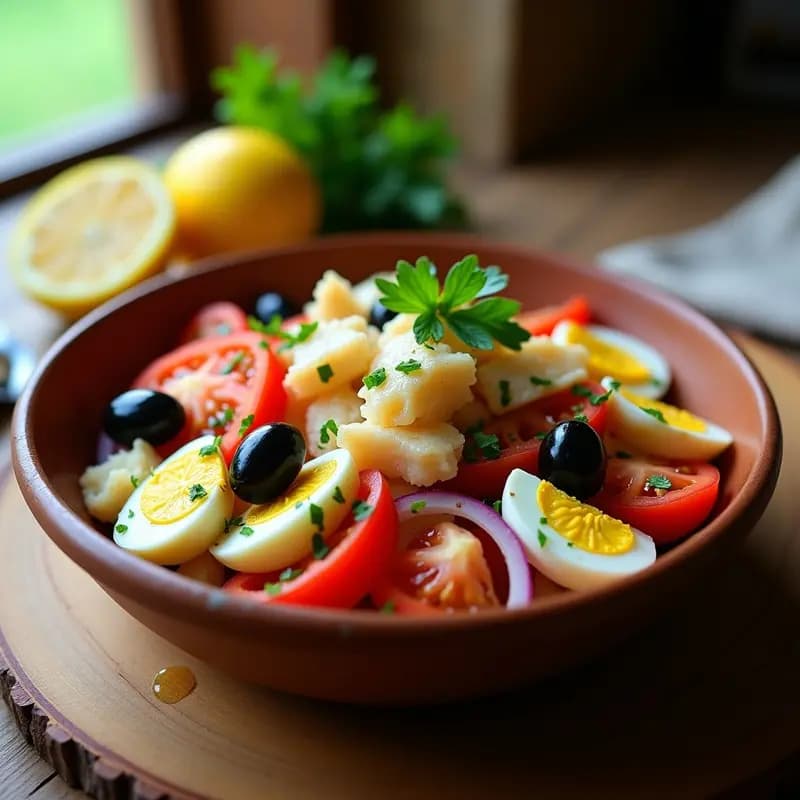 Ensalada Murciana con Bacalao y Ñoras: Receta Fresca y Llenas de Sabores Mediterráneos