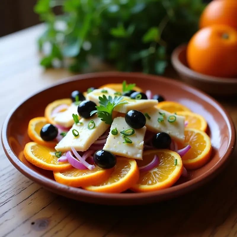 Ensalada de Naranja y Bacalao: Receta Murciana con Aceite de Oliva y Cebolla Morada