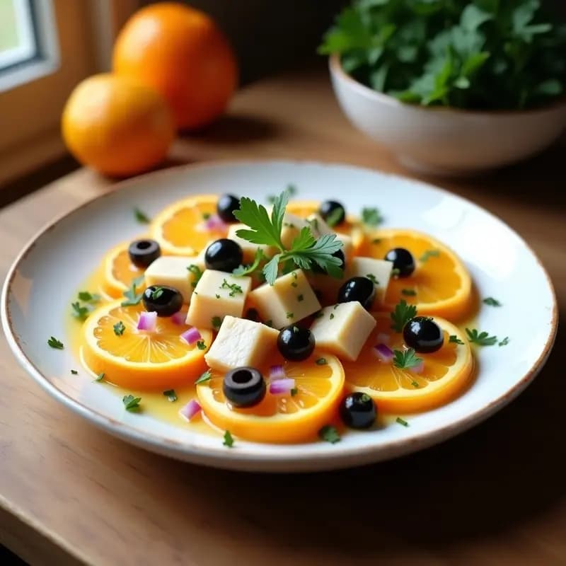 Ensalada de Naranja, Bacalao y Aceitunas Negras: Receta de Invierno con Toque Dulce