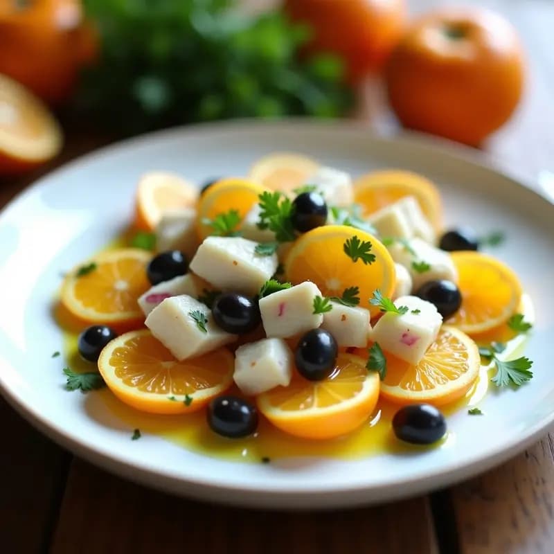 Ensalada de Naranjas con Bacalao Desalado y Aceite de Oliva: Receta Murciana Fresca