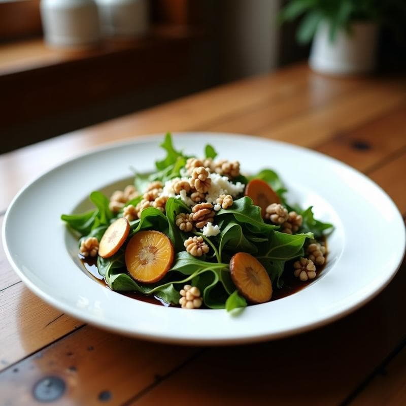 Ensalada de Níscalo y Rúcula con Vinagreta de Trufa Negra: Receta de Temporada en 10 Minutos