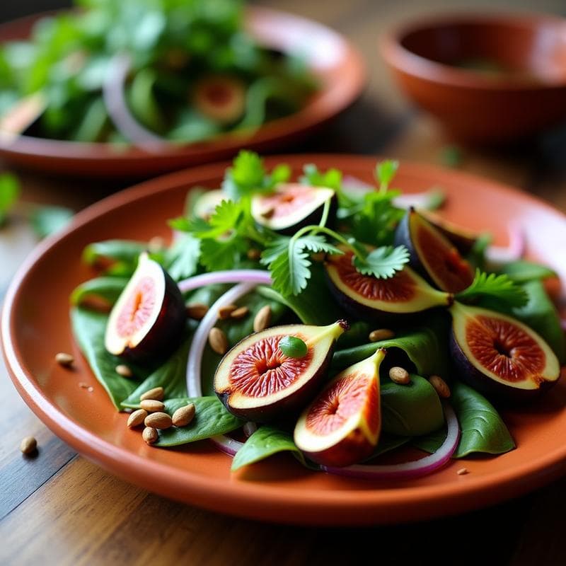 Ensalada de Nopales y Higos con Vinagreta de Chile Pasilla: Receta Mexicana Sin Gluten