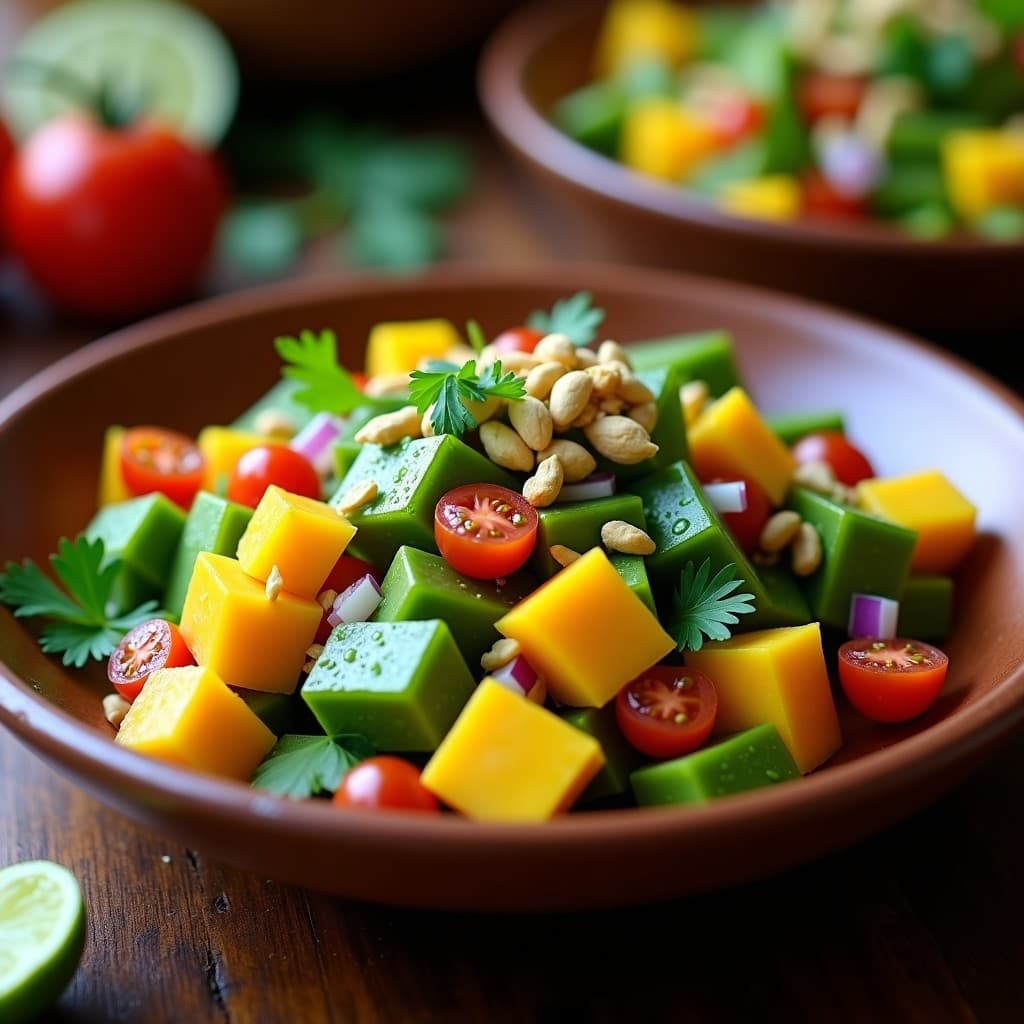 Ensalada de Nopales, Mango y Cacahuetes: Receta Mexicana Detox y Baja en Calorías