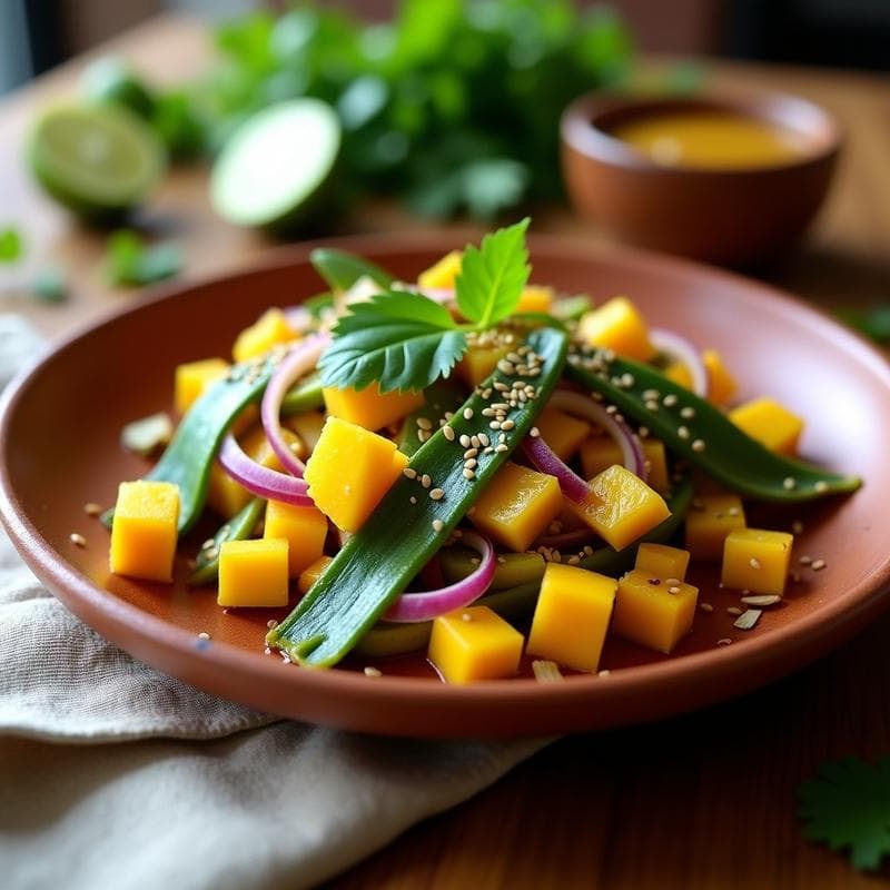 Ensalada de Nopales y Mango con Vinagreta de Tamarindo y Chile Habanero: Receta Mexicana Detox