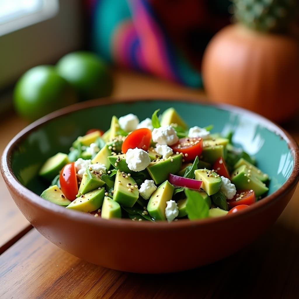 Ensalada de Nopales y Queso Fresco con Aderezo de Cilantro: Receta Mexicana Sin Gluten