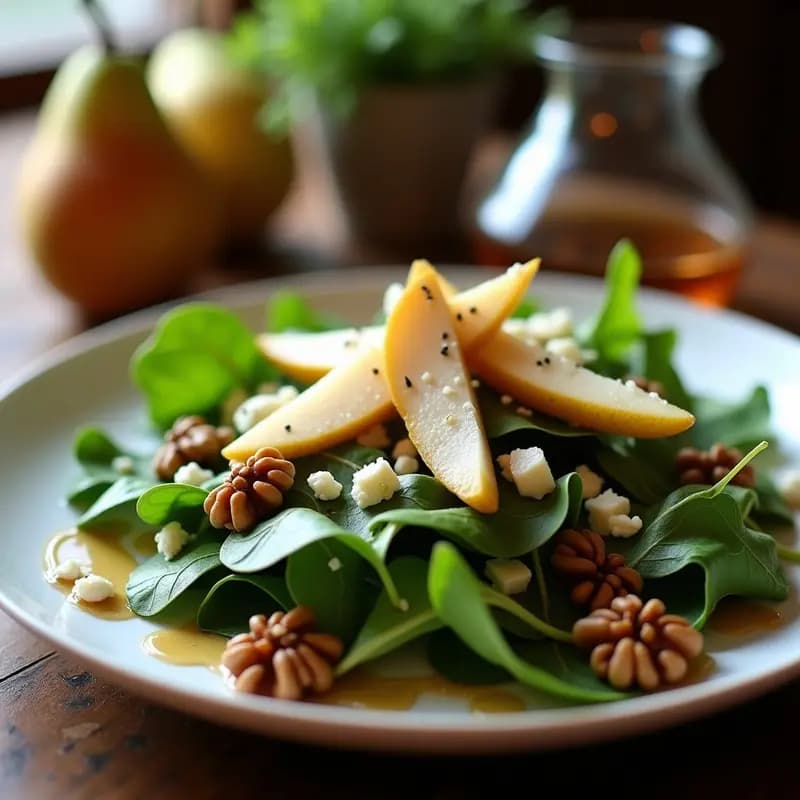 Ensalada de Nuez y Queso Azul con Vinagreta de Miel: Receta de Invierno Alta en Grasas Saludables