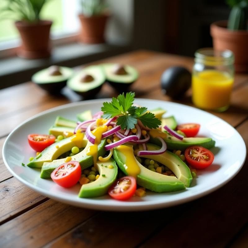 Ensalada de Palmito y Aguacate: Receta Fresca con Vinagreta de Maracuyá en 10 Minutos