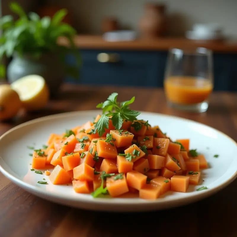 Ensalada de Papaya Madura y Ventresca con Vinagreta de Tamarindo: Receta Mexicana Gourmet