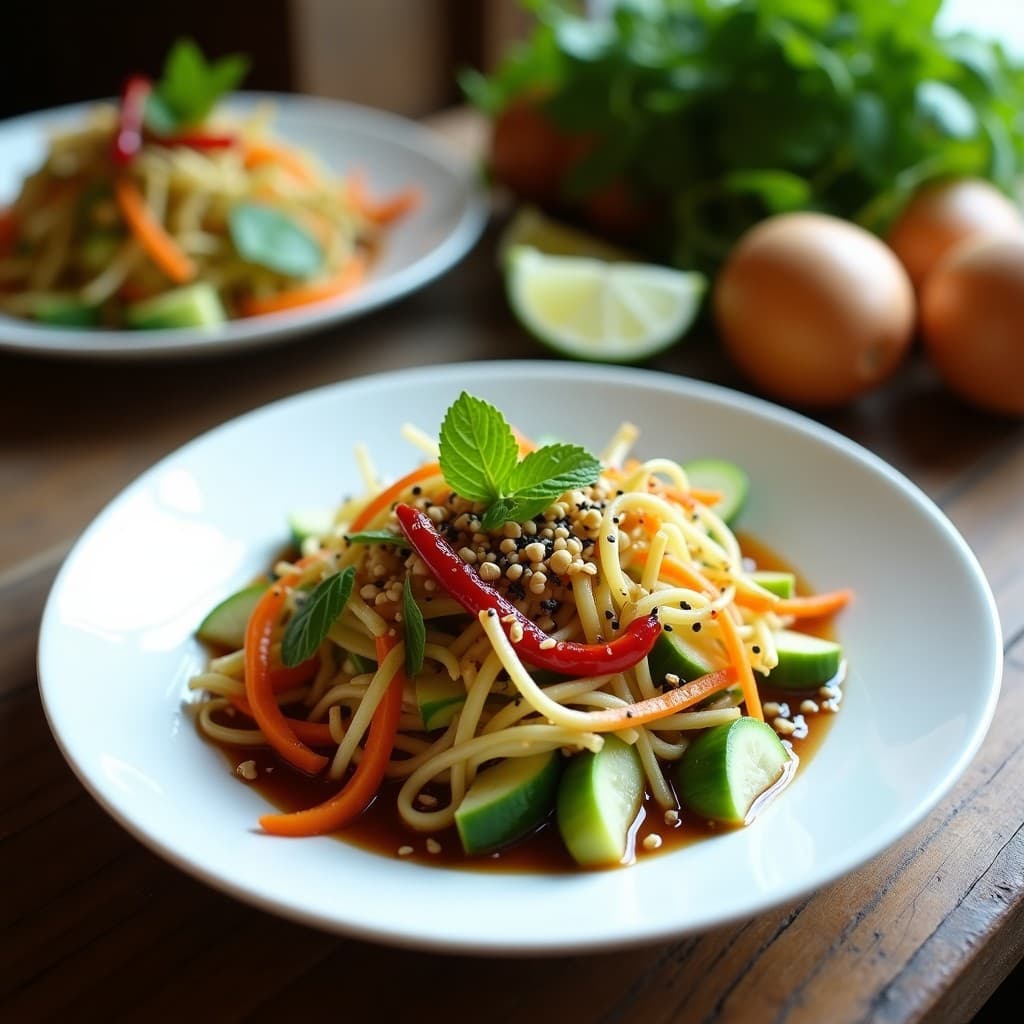 Ensalada de Papaya Verde y Cacahuetes: Receta Vietnamita Crudivegana y Picante