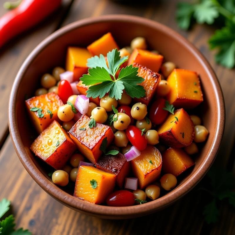 Ensalada de Patata y Boniato Ahumado: Receta Vegana Alta en Proteína y Sin Gluten
