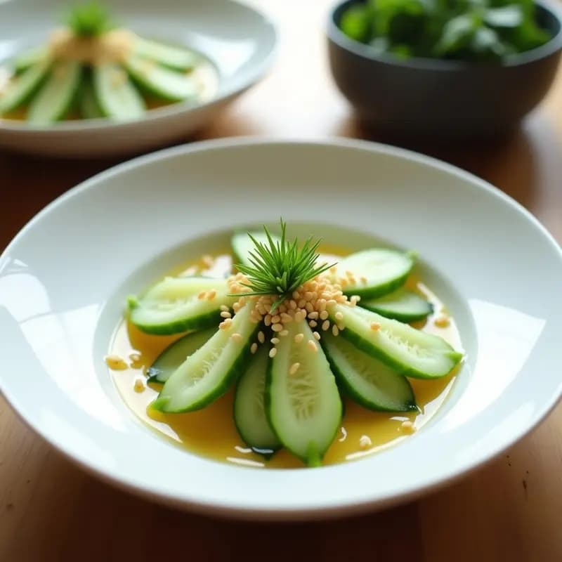Ensalada de Pepino de Mar y Agar-Agar con Vinagreta de Yuzu: Receta Japonesa Crudivegana