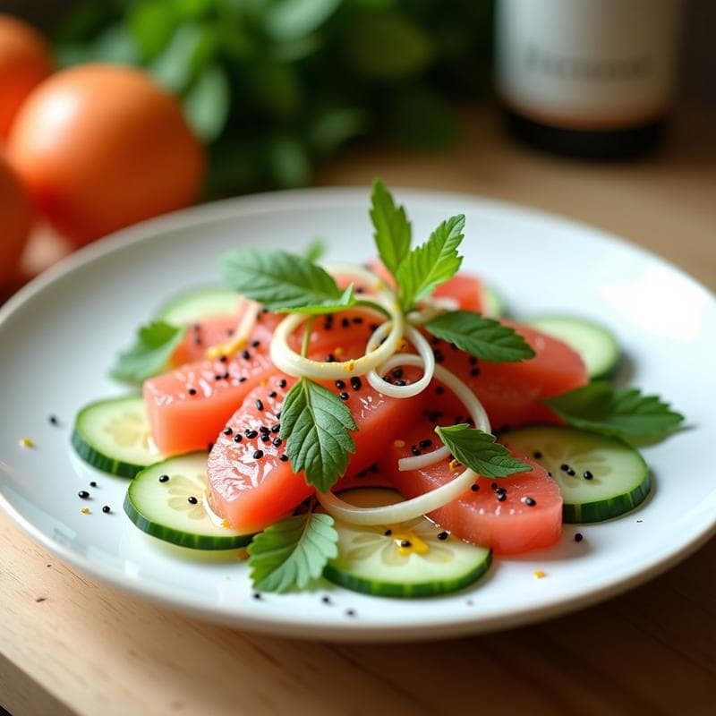 Ensalada de Pepino, Pomelo y Semillas de Sésamo: Receta Vietnamita Crudivegana