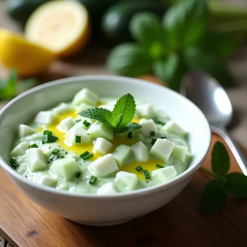 Ensalada de Pepino y Yogur con Menta: Receta Turca Refreshante para el Verano