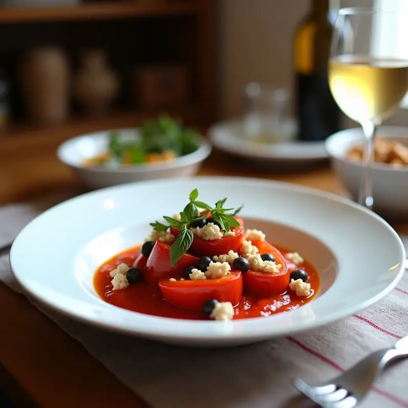 Ensalada de Pimientos Asados con Ventresca y Anchoas: Entrante Murciano con Toque Mediterráneo