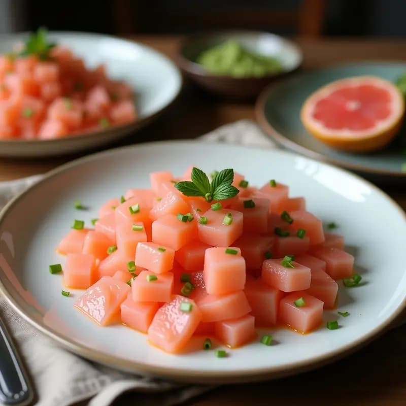 Ensalada de Pomelo Rosa y Cangrejo con Vinagreta de Wasabi: Receta Tailandesa Gourmet y Baja en Calorías