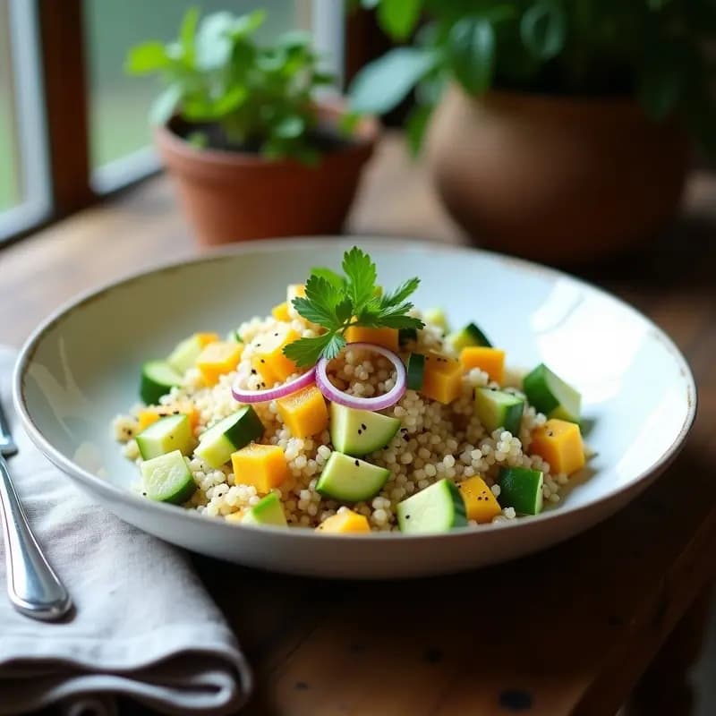 Ensalada de Quinoa y Fruta de la Pasión con Vinagreta de Miel y Mostaza: Receta Peruana Refrescante