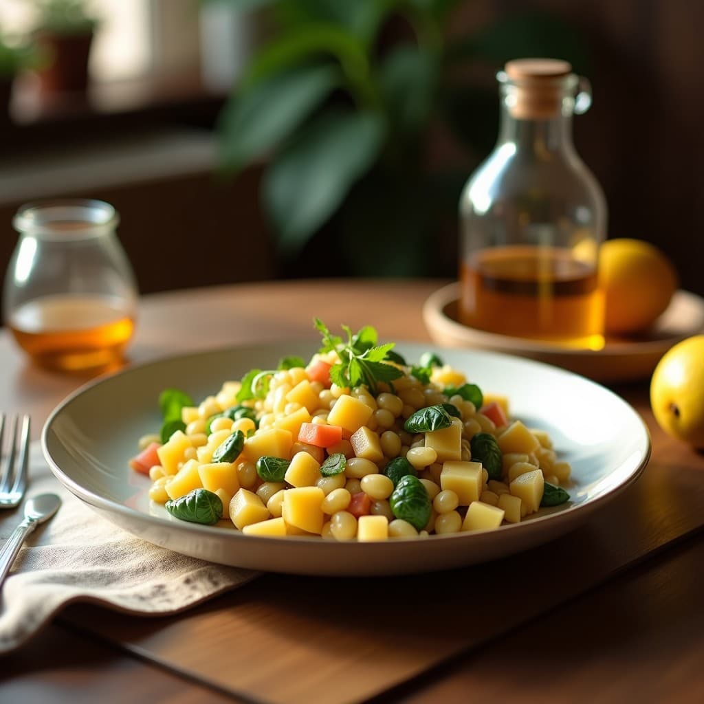 Ensalada de Raíz de Loto y Manzana Verde con Vinagreta de Vinagre de Arroz: Receta China Crudivegana