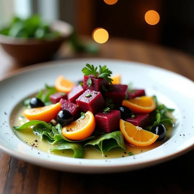 Ensalada de Remolacha Asada con Ventresca y Naranjas: Receta Navideña Sin Cocción