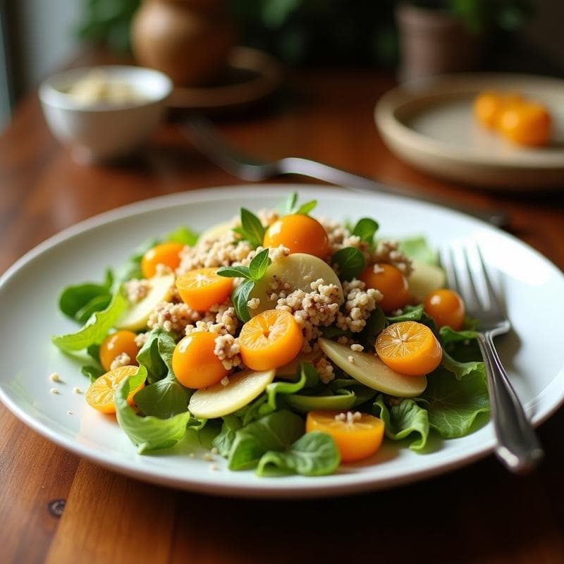 Ensalada de Remolacha Asada, Naranja y Queso Azul con Vinagreta de Miel