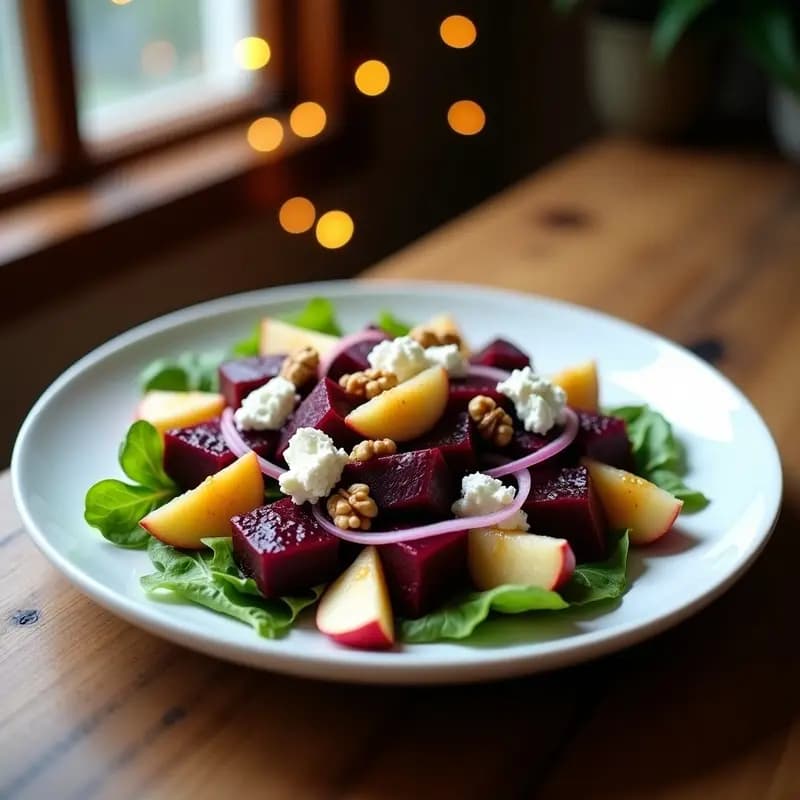 Ensalada de Remolacha y Queso Azul con Nueces: Receta Navideña y Sorprendente