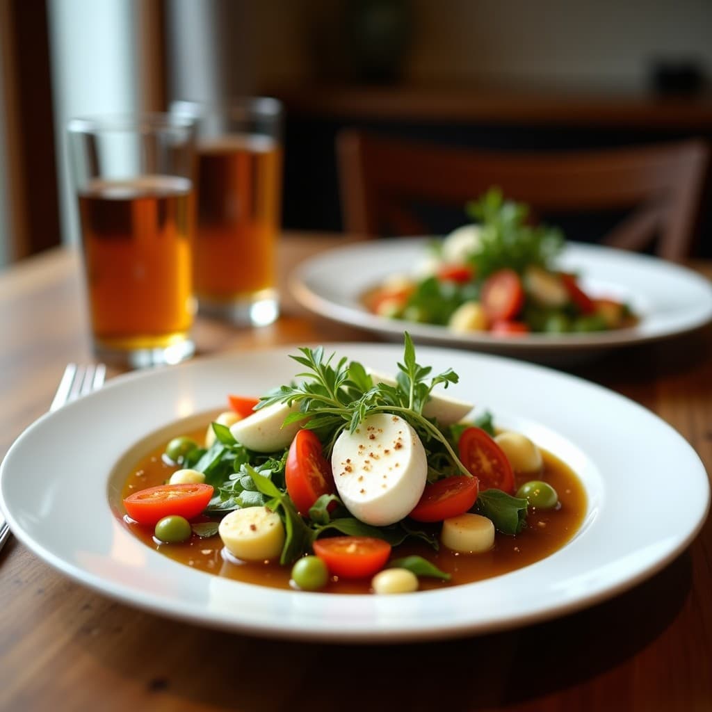 Ensalada de Rúcula, Higos Frescos y Queso de Burrata: Receta Italiana con Vinagreta de Nuez