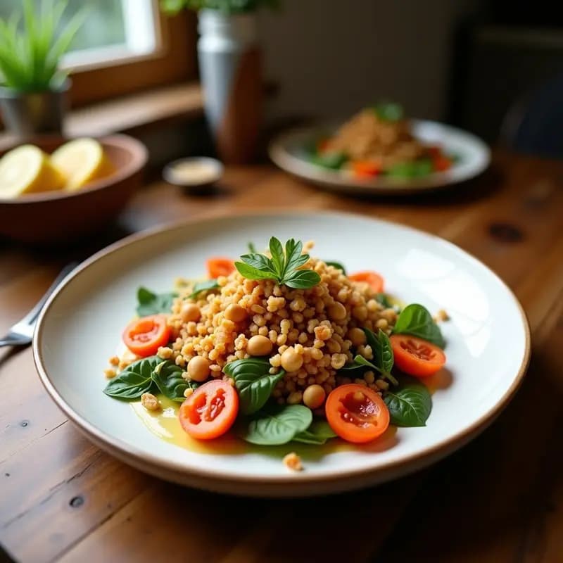 Ensalada de Rúcula y Granados con Vinagreta de Mostaza de Dijon: Receta Libanesa Fresca