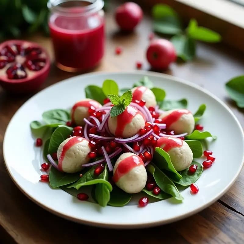 Ensalada de Rúcula y Higillos de Anacardos con Aderezo de Vinagre de Frambuesa: Receta Vegana y Crudivegana