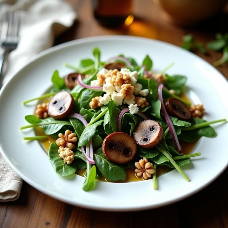 Ensalada de Rúcula, Higuitos y Vinagreta de Mosto: Receta Española Keto y Antioxidante