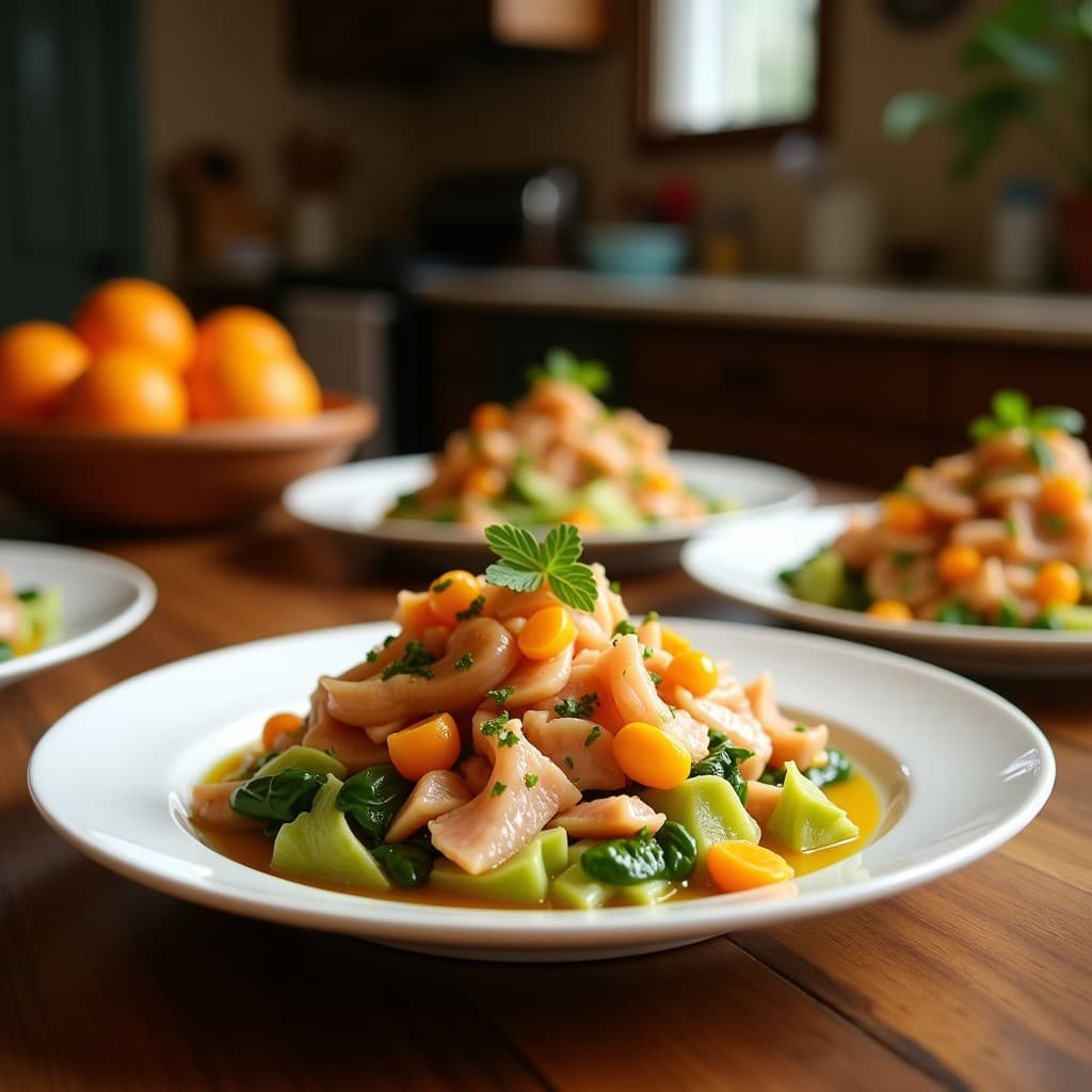 Ensalada de Sardinas y Naranjas con Vinagreta de Azafrán: Receta Marroquí Fresca y Nutritiva