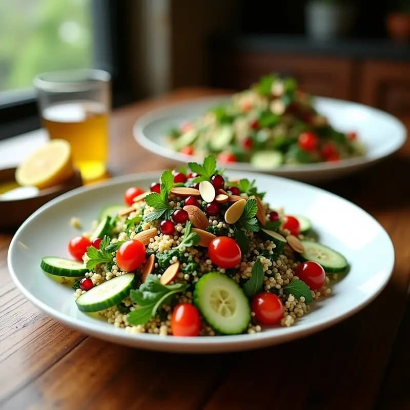 Ensalada Tabbouleh con Granados y Limón: Receta Libanes Fresca y Detox en 10 Minutos