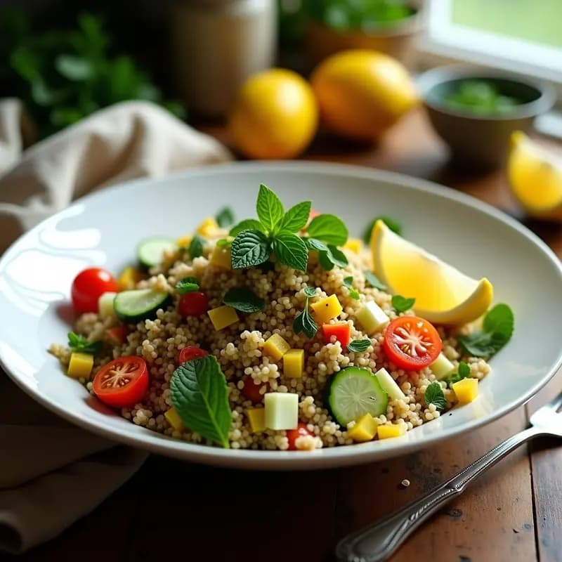 Ensalada Taboulé con Trigo Bulghur y Limón: Receta Libanesa Fresca y Ligera