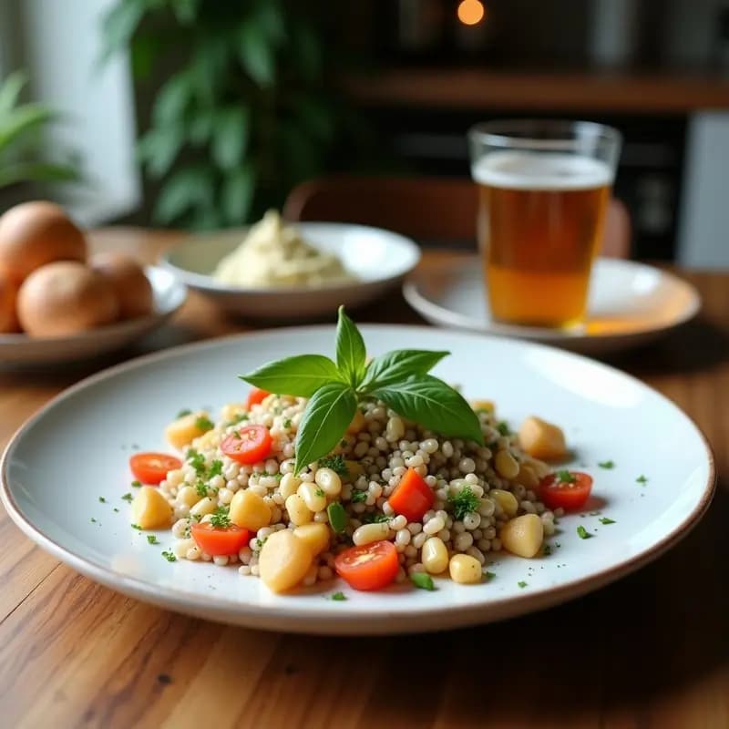 Ensalada de Tabuleh con Granadas y Mentas Fresca: Receta Árabe Ligera y Sin Gluten