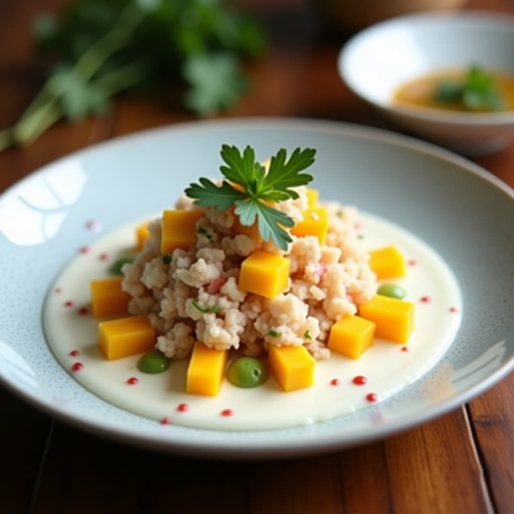Ensalada Temaki de Mango y Cangrejo: Receta Brasilera con Leche de Coco y Cilantro