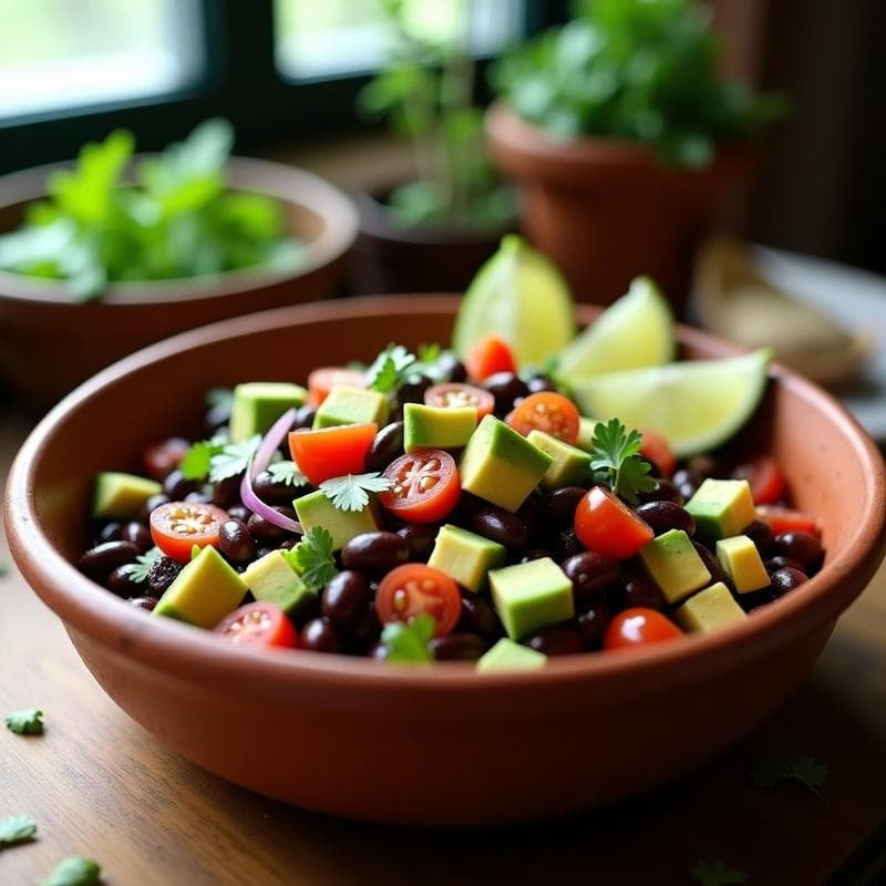 Ensalada de Frijoles Tepary con Aguacate y Limón: Receta Alta en Proteína y Fibra en 15 Minutos