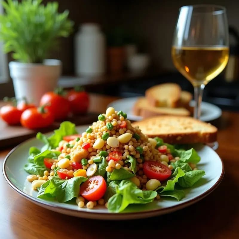 Ensalada Tailandesa con Pan Frito y Cacahuetes: Receta Crujiente y Alta en Proteína en 15 Minutos
