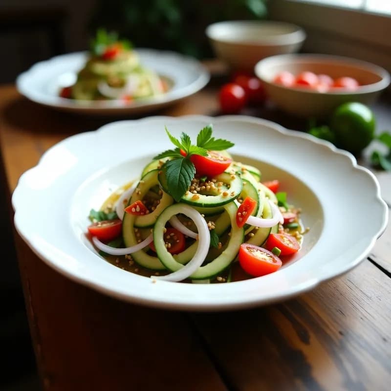 Ensalada Tibetana Yak Cham: Receta Auténtica con Pepino y Chilies en 10 Minutos