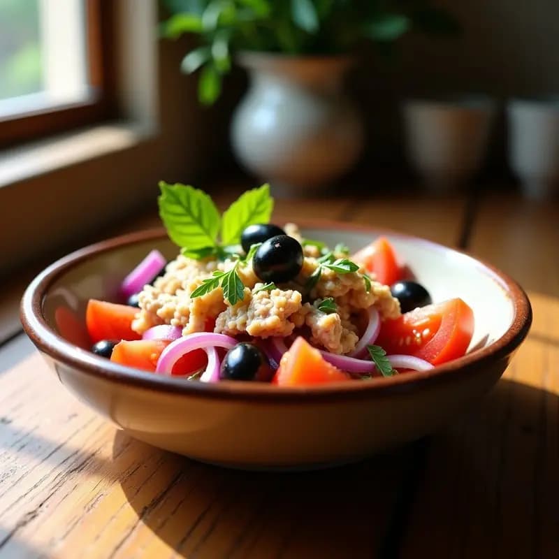 Ensalada de Tomate, Cebolla y Atún: Receta Murciana en 10 Minutos