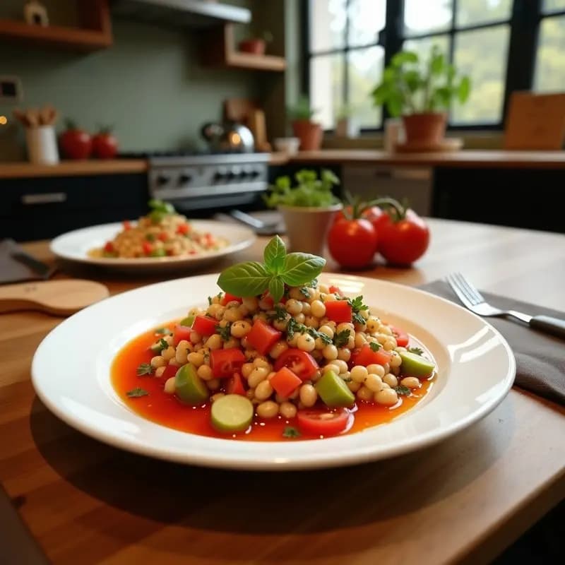 Ensalada de tomate, ventresca y pepino con vinagreta de pimentón: Plato fresco y rico en omega-3