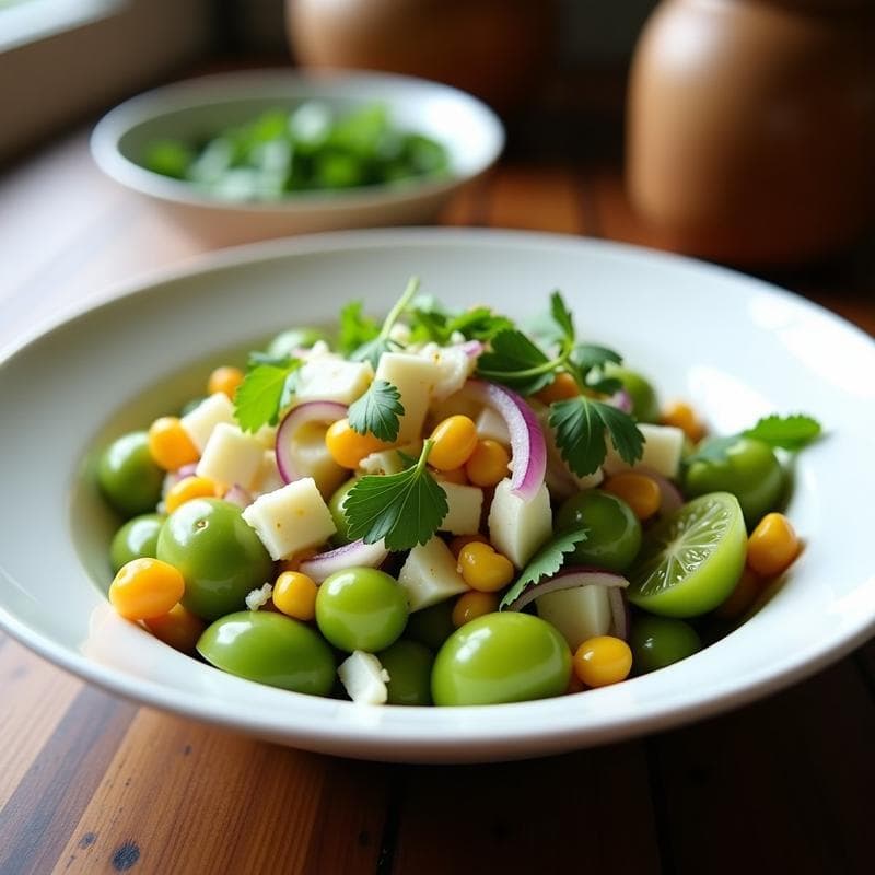 Ensalada de Tomate Verde y Queso Quesillo: Receta Peruana Fresca en 10 Minutos