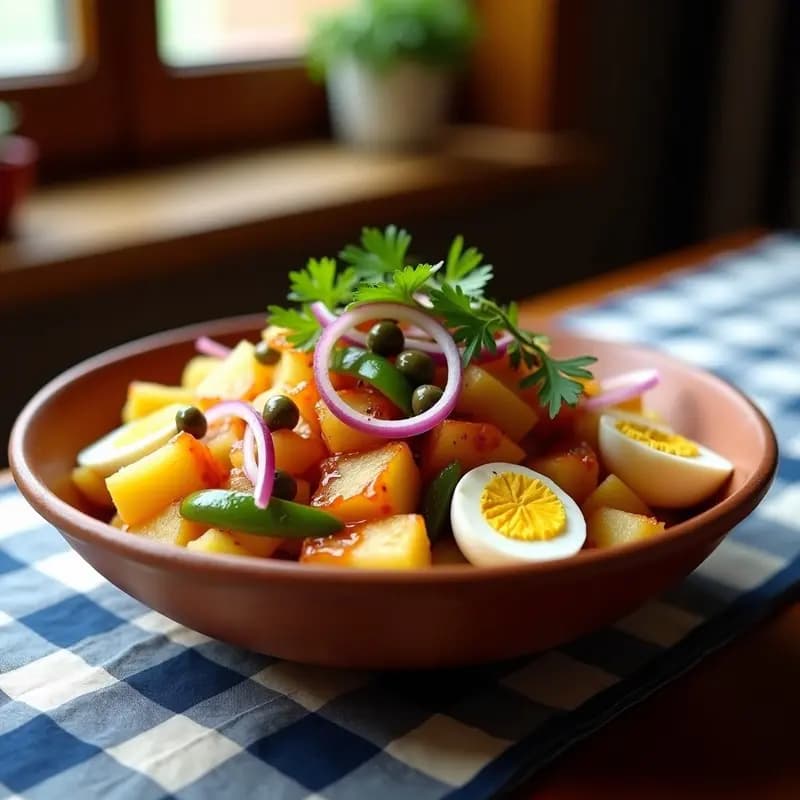 Ensalada de Ventresca y Patatas: Plato Único Andaluz con Vinagreta de Pimentón