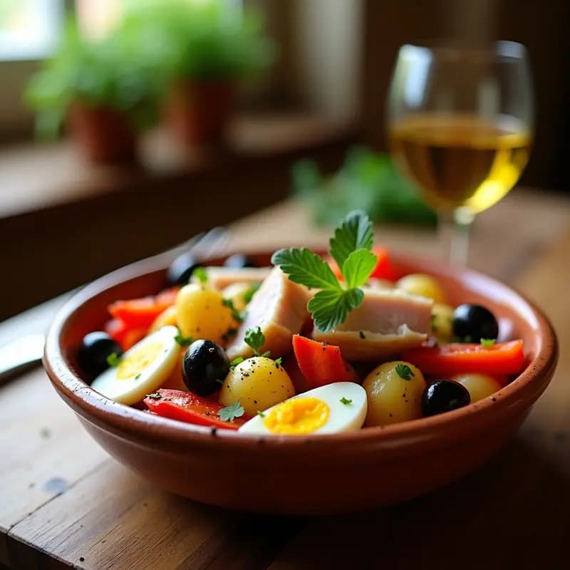 Ensalada de Ventresca con Pimientos Asados y Patatas: Receta Murciana Fresca y Ligera