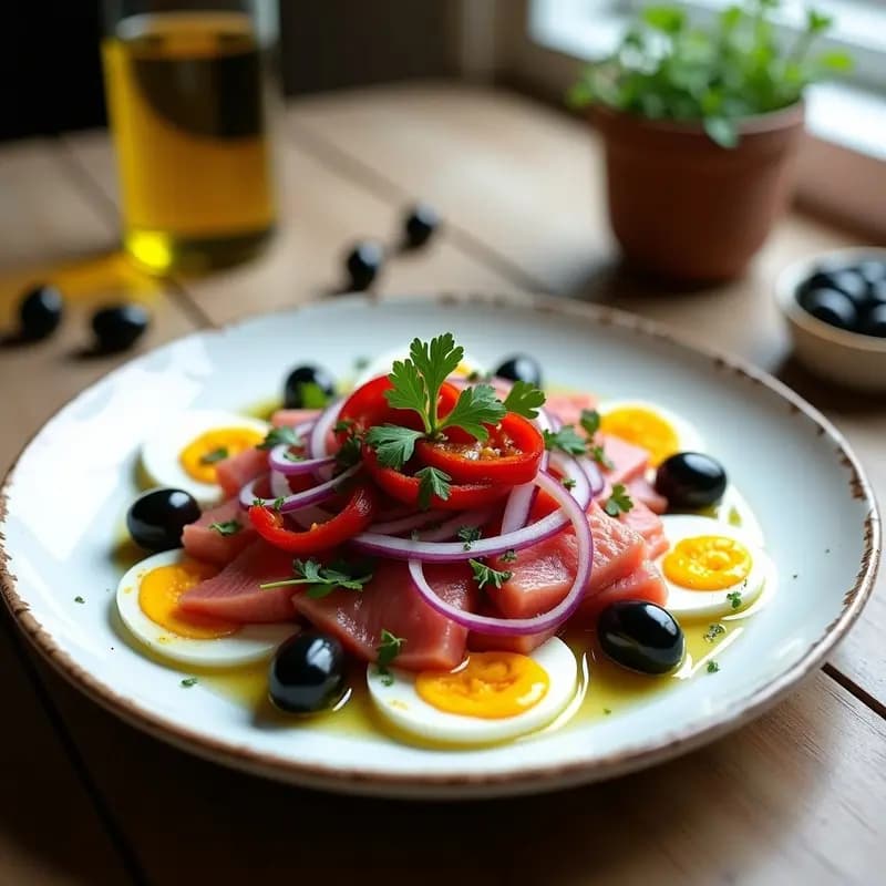 Ensalada de Ventresca y Pimientos del Piquillo: Entrante Vasco Gourmet