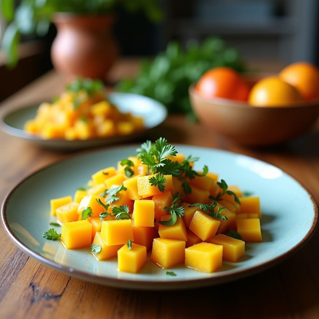 Ensalada de Algas Wakame y Mango con Aderezo de Tamarindo: Receta Tailandesa Fresca y Crudivegana