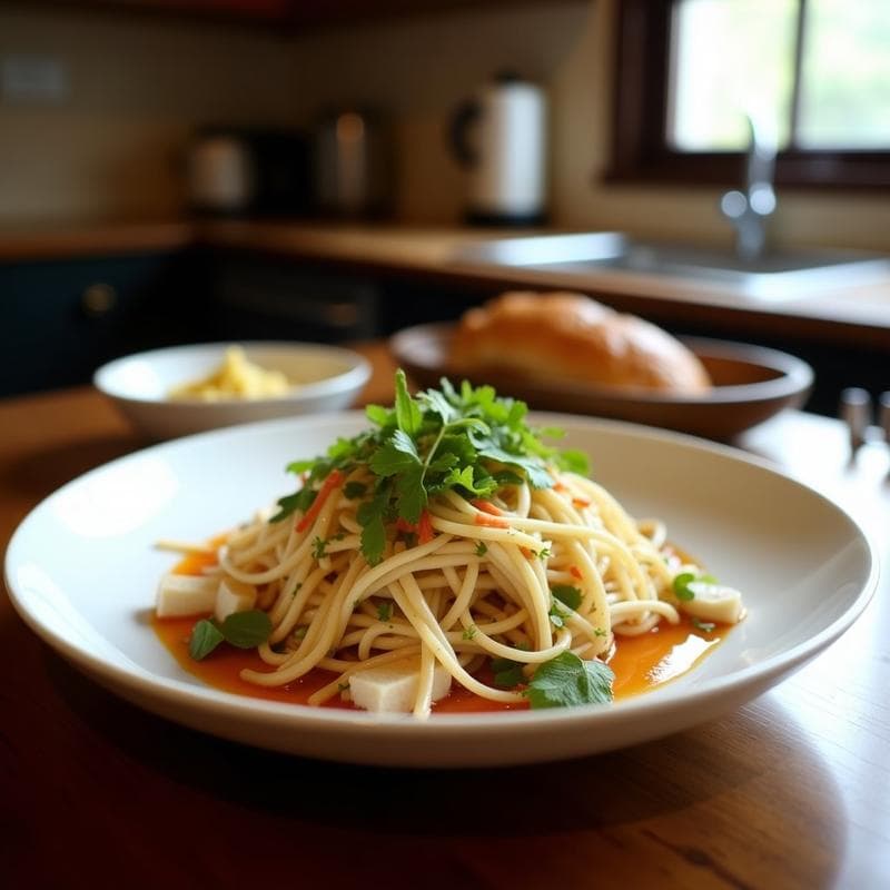 Ensalada de Watakushi con Aderezo de Miso Blanco: Receta Japonesa de Algodón de Azúcar Salado