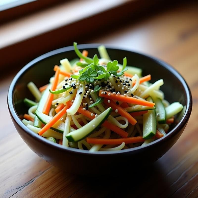 Ensalada de Watakushi con Aderezo de Sésamo y Limón: Receta Japonesa Refrescante