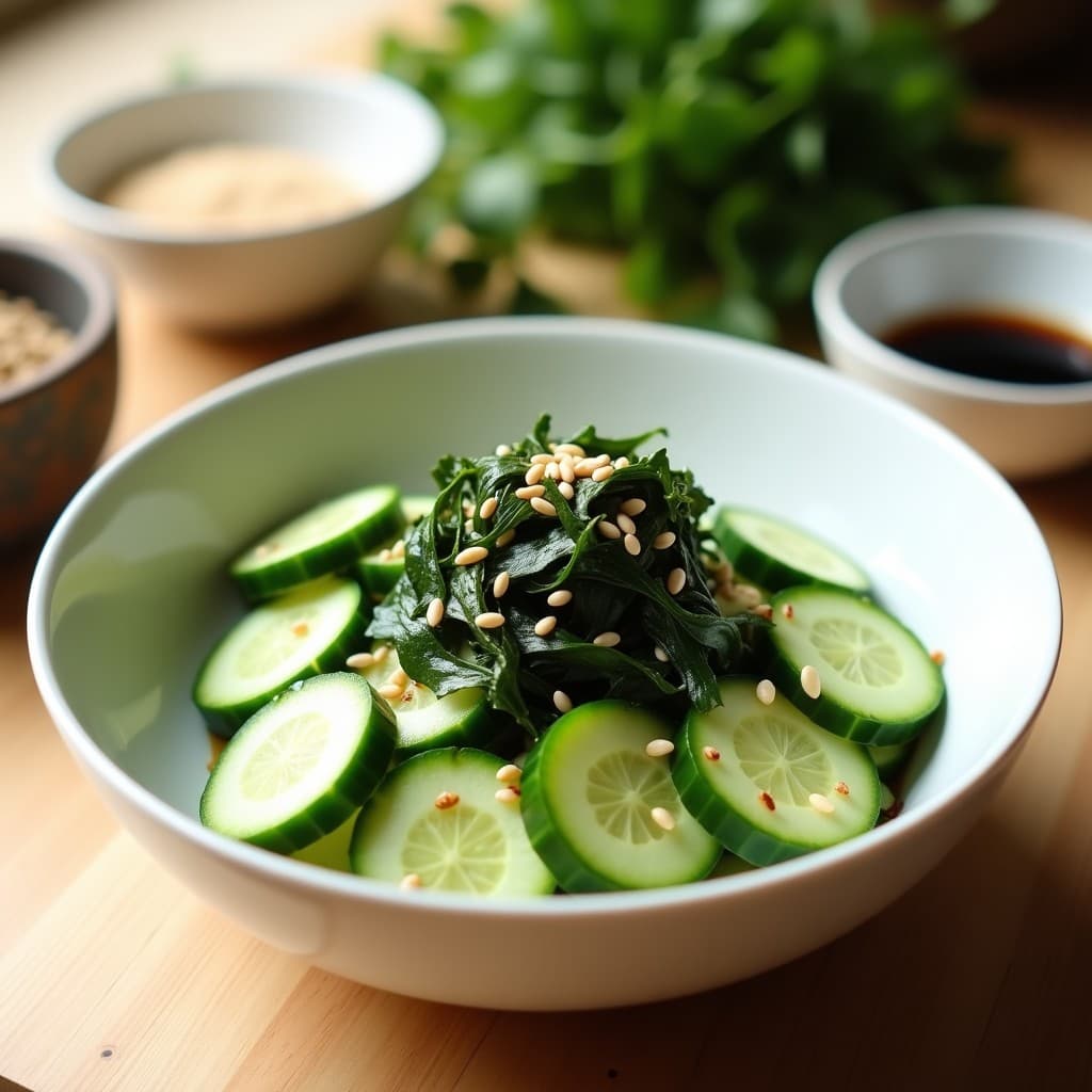 Ensalada de Watakushi con Algas Nori y Semillas de Sésamo: Receta Japonesa Rápida y Nutritiva