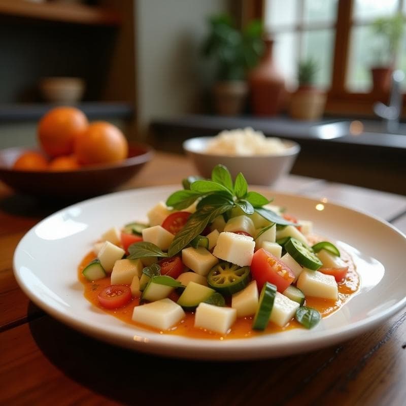 Ensalada de Watermelon, Queso de Cabra y Flakes de Chile: Receta Tex-Mex Fresca y Picante