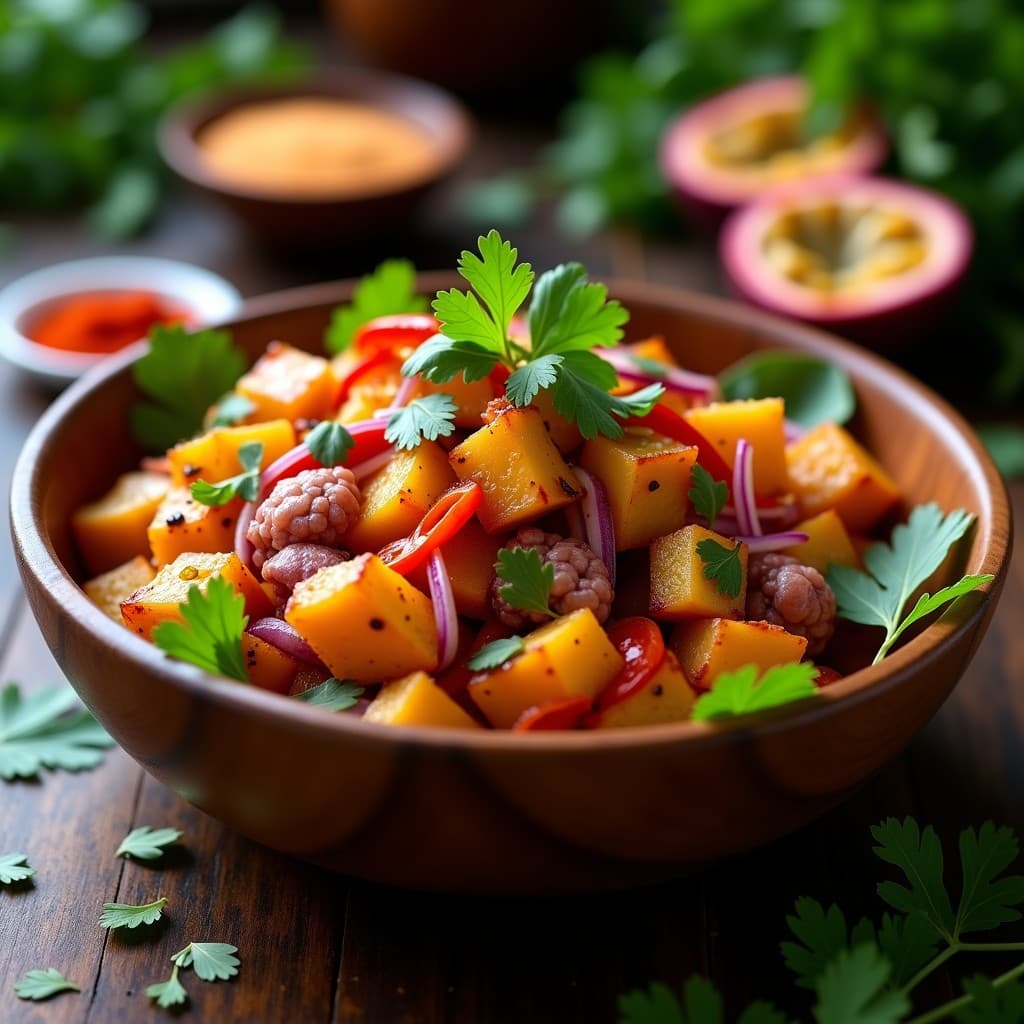 Ensalada de Yuca Asada y Pulpo a la Gallega: Receta Fusion Española-Brasileña